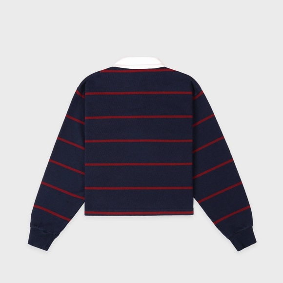 SPORTY & RICH Serif Logo Rugby Polo - Picture 2 of 4